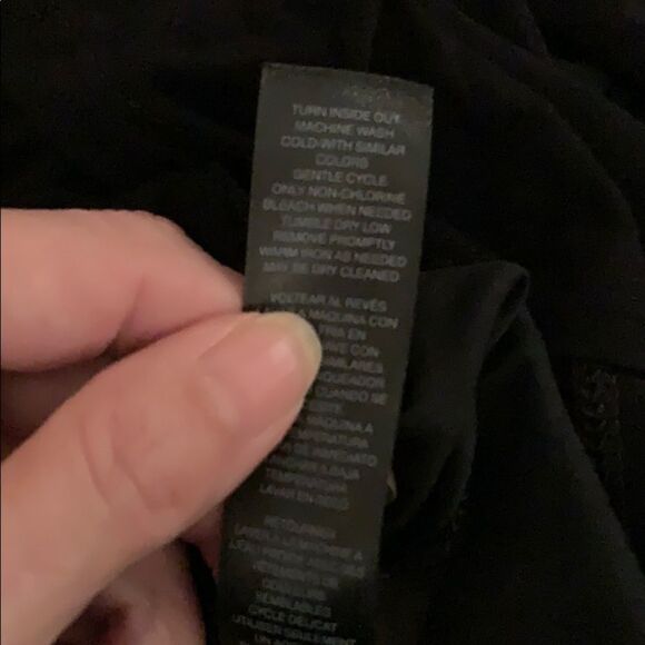 WHBM black knit top with “studded” neck - Picture 8 of 8